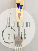 A. Michelsen 1954 Julegaffel Forgyldt Sterling Sølv med Emalje