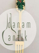 A. Michelsen 1946 Julegaffel  Forgyldt Sterling Sølv med Emalje