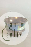 Engelsk kobber lustre sukker skål med farverigt relief. Keramik