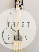 A. Michelsen 1934 Julegaffel Forgyldt Sterling Sølv med Emalje.