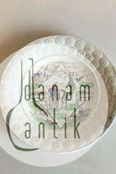 Gammelt Engelsk Staffordshire Tallerken med heste motiv.