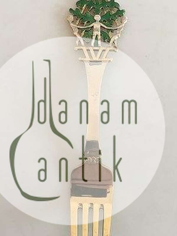 A. Michelsen 1932 Julegaffel Forgyldt Sterling Sølv med Emalje