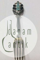 A. Michelsen 1930 Julegaffel Forgyldt sterling sølv med emalje.