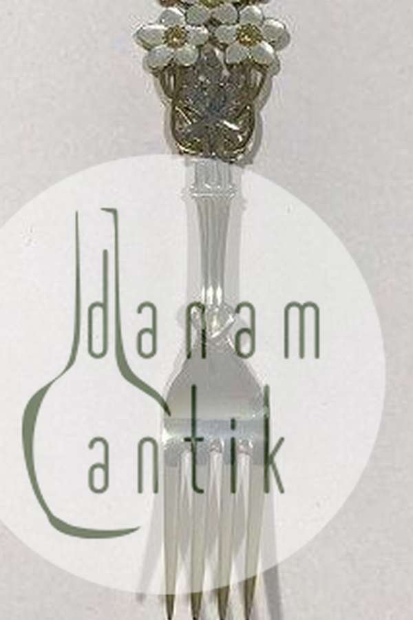 A. Michelsen 1929 Julegaffel Forgyldt Sterling Sølv med emalje