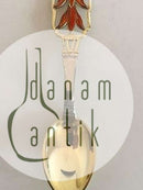 A. Michelsen 1928 Juleske. Forgyldt sterling sølv med emalje