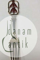 Anton Michelsen Christmas Fork 1928. Gilded Sterling Silver with enamel