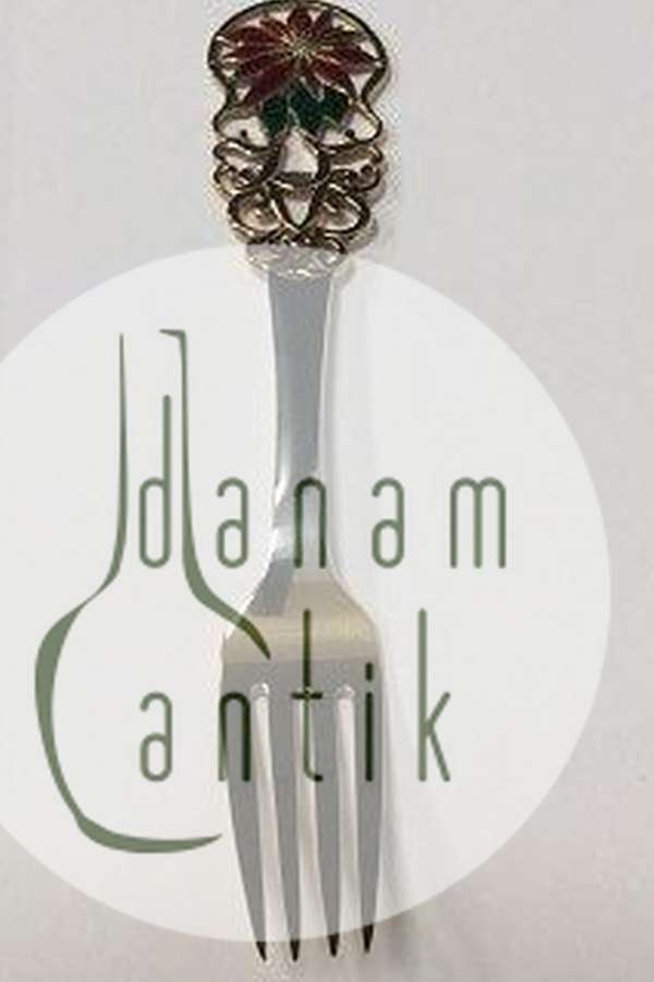 Anton Michelsen Julegaffel 1925 Forgyldt Sterling Sølv med Emalje