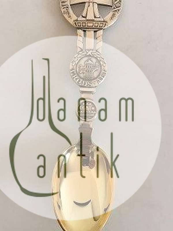 A. Michelsen 1920 Juleske Forgyldt Sterling Sølv