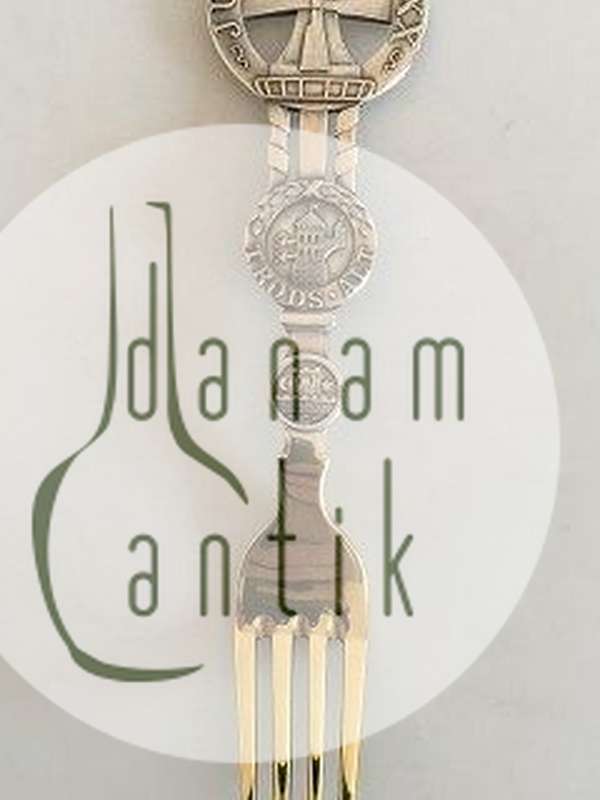 A. Michelsen 1920 Julegaffel Forgyldt Sterling Sølv