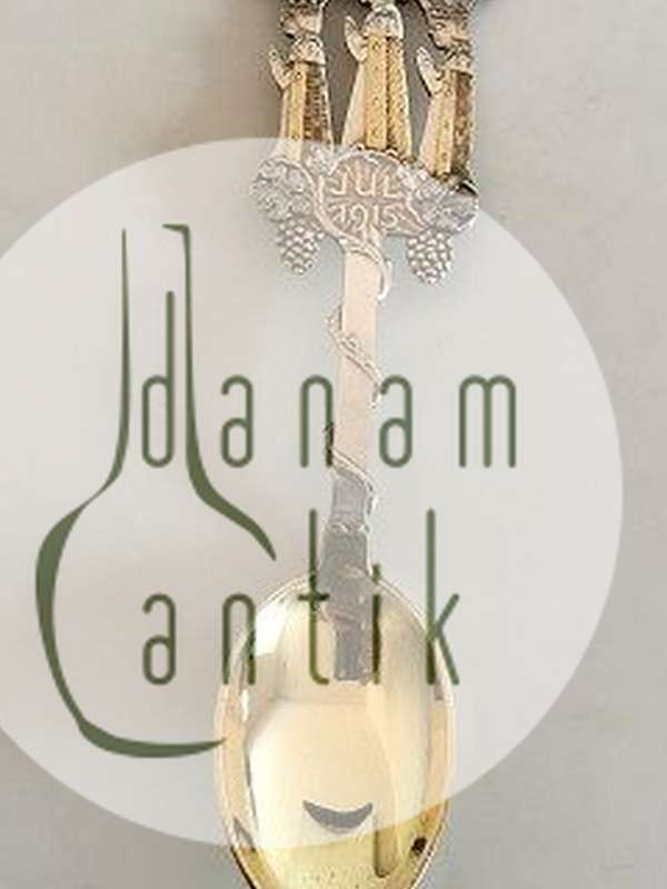 A. Michelsen 1915 Juleske  Forgyldt Sterling Sølv.