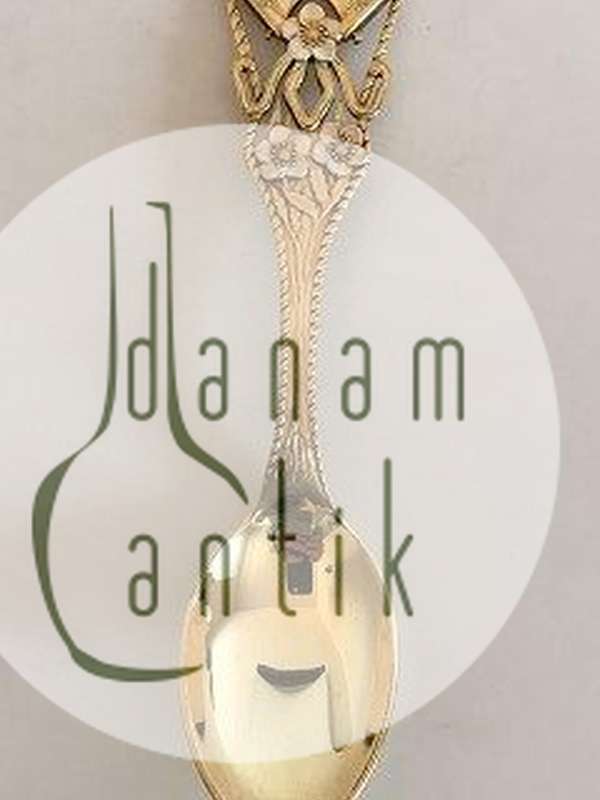 A. Michelsen Juleske 1912 Delvist forgyldt sterling sølv