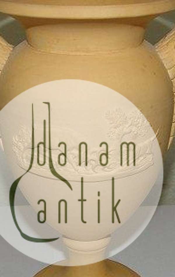 Tetschen Terracotta vase med jagt scener No 1