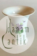 Meissen Vase Hvid med blomsterdekoration