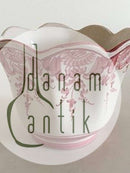 Lars Syberg Keramik Krukke med Rosa Blomstret Mønster