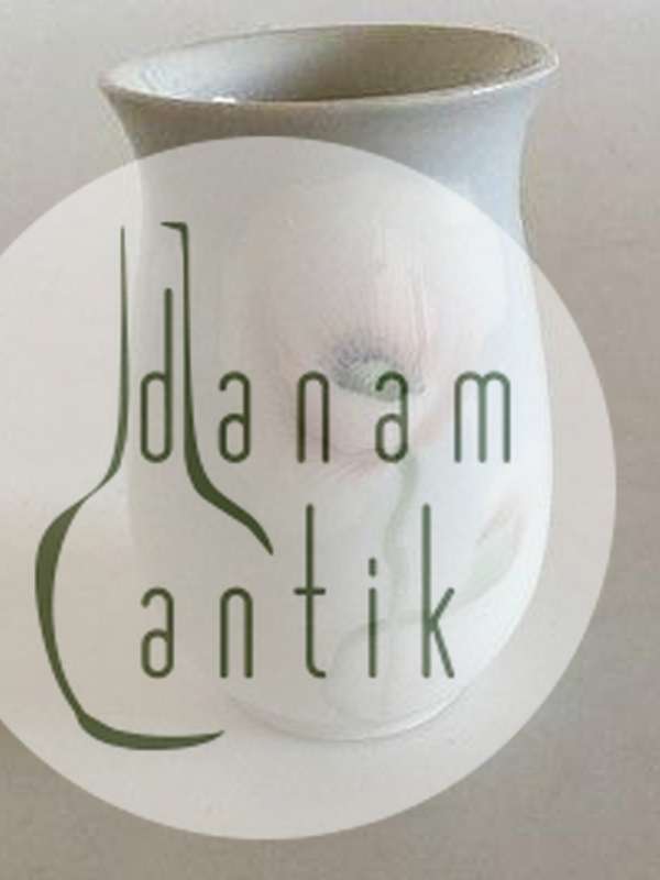 Heubach Art Nouveau Vase dekoreret med Valmue