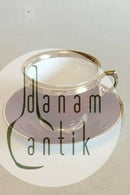 Carl Tielsch / Altwasser Dark red Coffee cup with gold. From 1875-1909