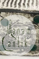 Kähler Quadratische Vase aus Steingut mit weiß/schwarzem Dekor