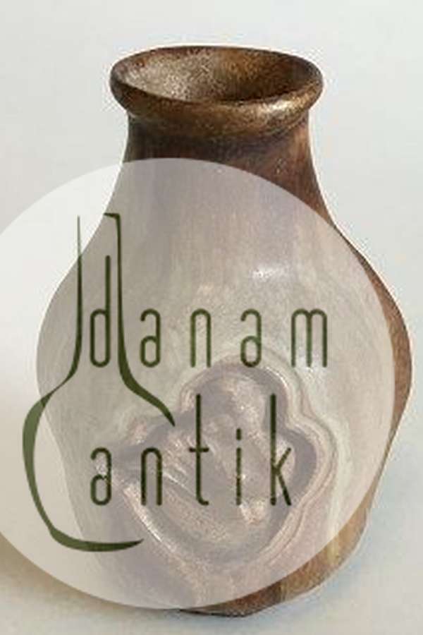 Bode Willumsen Vase med brun og grøn glasur i relief med havfrue No 509 PMN