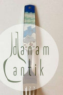 A. Michelsen 1963 Julegaffel Forgyldt Sterling Sølv med Emalje.