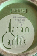 Gustavsberg Agenta Grøn Celadon Vase med sølvdekoration No 1049II