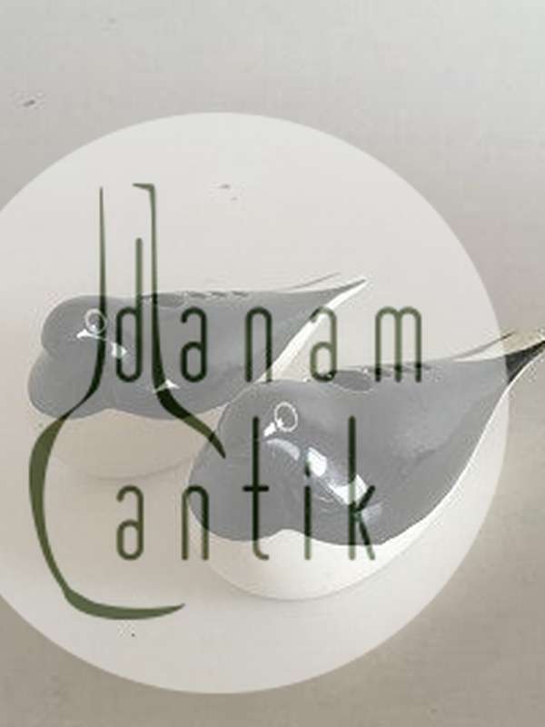 Aluminia Columbine Sæt af to Svale Vaser No.2763