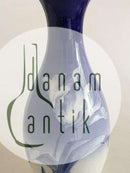 Rørstrand Vase Blå / Hvid med Tulipan Motiv