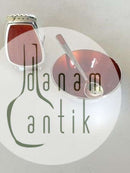 Anton Michelsen Salt & Pebersæt i Sterling Sølv med rød emalje