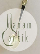 J. Tostrup Sterling Sølv Mokka skeer sæt på 8 med emalje Norsk