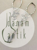 Art Nouveau Silver Scissor with flower motif of puppies