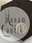 汉斯-汉森紫檀木盐罐，镶嵌纯银。