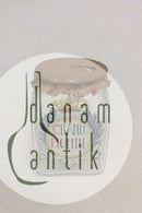 Holmegaard  Apotekerflasken, krukke med tekst "GRANUI HOMIN"  fra 1988