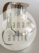 Hans Hansen Sterling Silber Krug Nr. 308 mit Bast umwickelten Henkel.