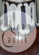 Bing & Grondahl Unique Vase by Effie Hegermann-Lindencrone No 729 with silver inlay and blue Enamel Glaze