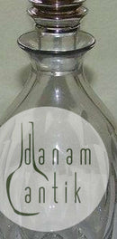 Georg Jensen纯银瓶塞No 206带玻璃瓶盖