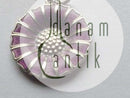 Georg Jensen Sterling Silver Marguerite Pendant Purple