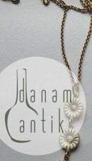 Georg Jensen Sterling Silber Margeriten-Anhänger mit 3 Margeriten und Kette