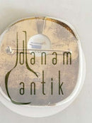 Georg Jensen Forgyldt Sterling Sølv Broche / Vedhæng med Royal Copenhagen Flora Motiv i Porcelæn