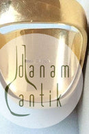 Georg Jensen 18K Gold Ring mit dunklem Sternsaphir im Cabochon-Schliff