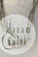 Georg Jensen Sterling Silber & Onyx 2-reihige Kugel-Halskette