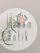 Georg Jensen Sterling Sølv 2006 Års Øreringe med Orange Månesten