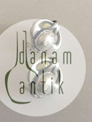 Georg Jensen Sterling Sølv 2006 Årssmykke Øreringe med Sølvsten