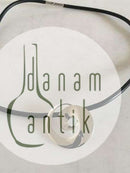 Georg Jensen Sterling Sølv Torun Continuity Vedhæng No 2004 påsat Kæde af sort gummi materiale.