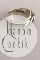 Georg Jensen Sterling Silver Ring No 362 ornamented with red stone