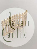 Georg Jensen vergoldete Messingbrosche Nr. 252 mit Zaun und Fahrrad