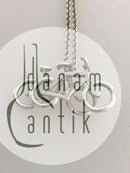 Georg Jensen Sterlingsilber-Halskette Nr. 214 mit Fahrrad-Anhänger