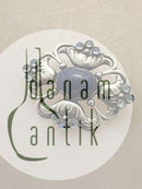 Georg Jensen ラピスラズリとムーンストーンのスターリングシルバー・ブローチ No 173