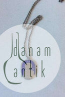 Georg Jensen Sterling Silver Pendant with chain. Blue Enamel motif of Maria and Jesus No 103B