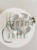 ジョージ ジェンセン シルバーブローチ No 80 琥珀の装飾