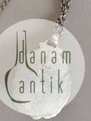 Georg Jensen Sterling Silver Chain and Penendant No 56 with Green Agat