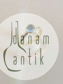 ジョージ ジェンセン ブルートパーズ 18K ゴールド リング